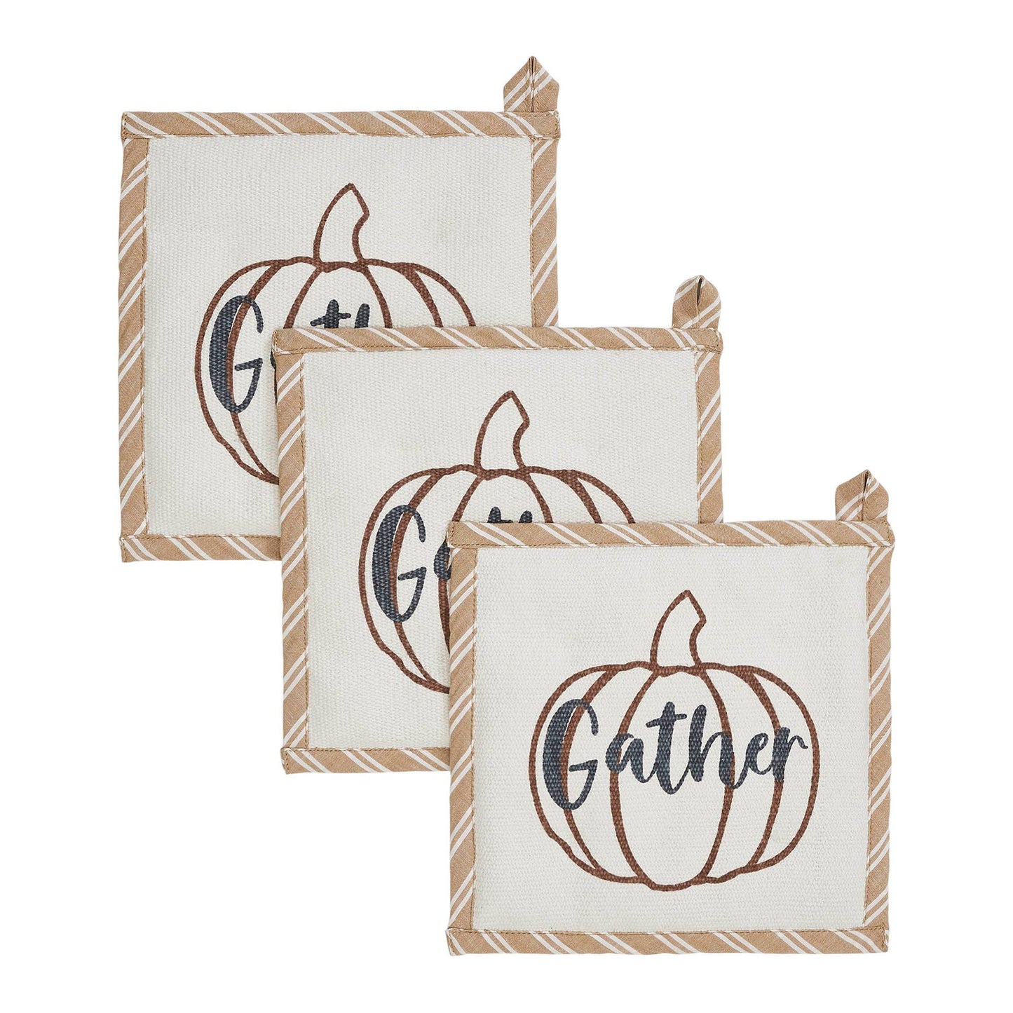Fall Pumpkin Trivet Set of 3