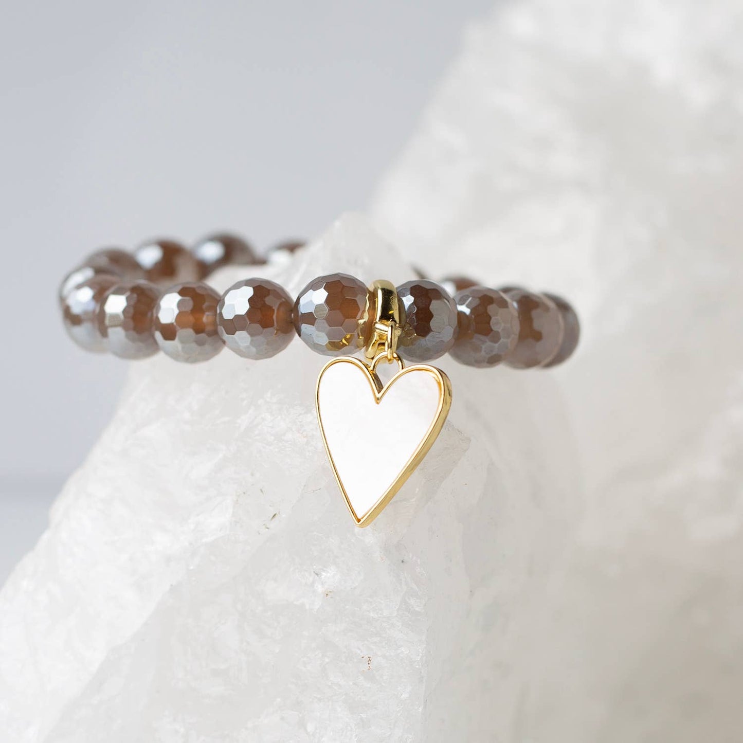 Heart Charm Mother of Pearl