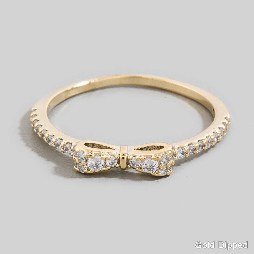 Gold Dipped Bow Ring