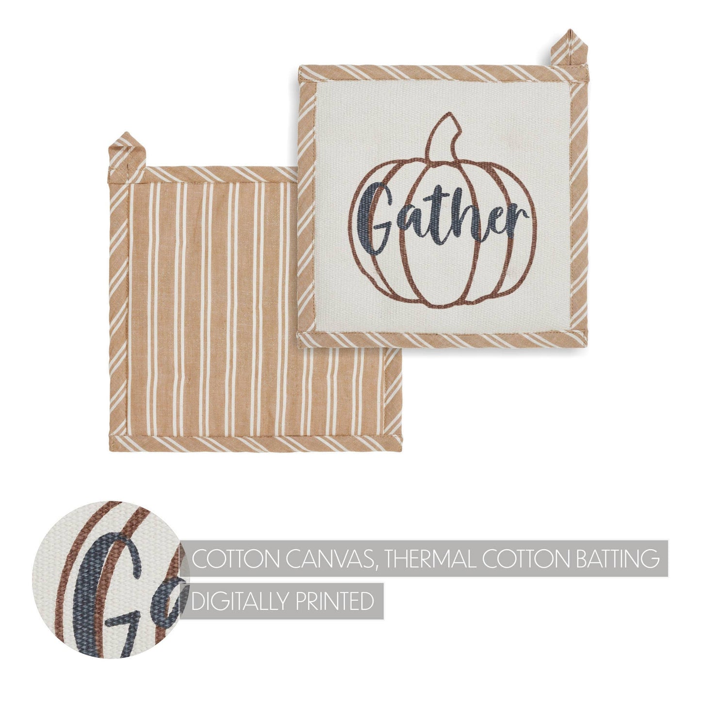 Fall Pumpkin Trivet Set of 3