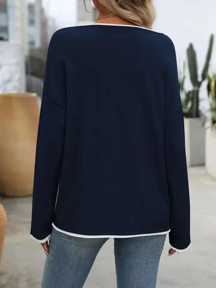 Crew Neck Long-Sleeve Sweater