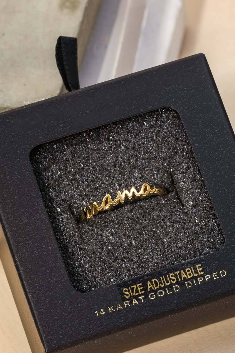 Gold Dipped Mama Ring