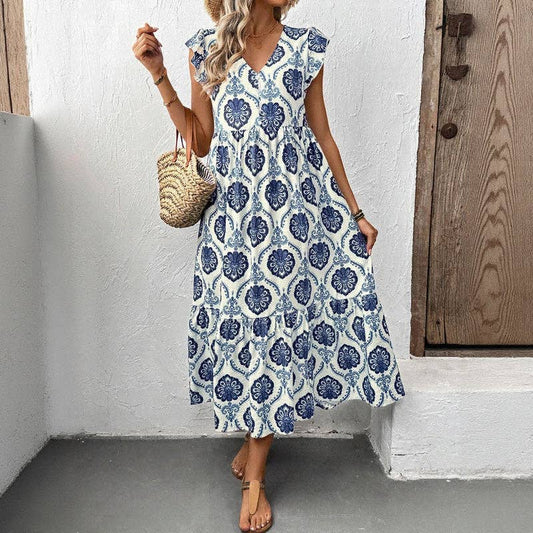 Loose-Fit Floral Maxi Dress