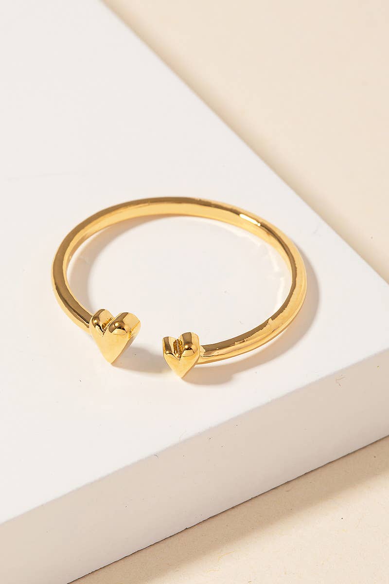 Gold Dipped Double Heart Ring