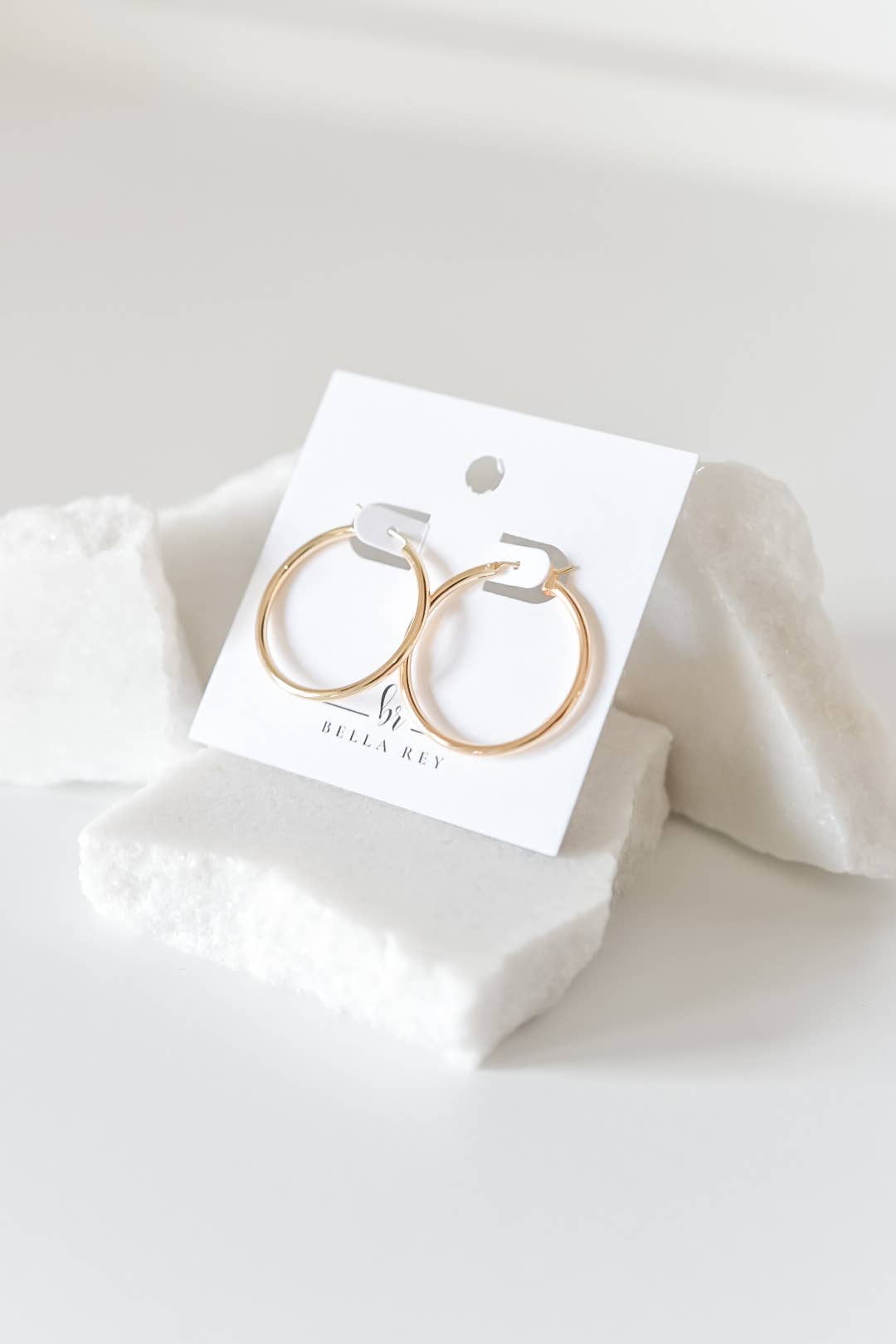 18k gold plated hoops -earrings- hypoallergenic