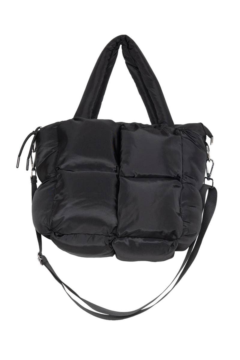 Black Mini Puffer Tote