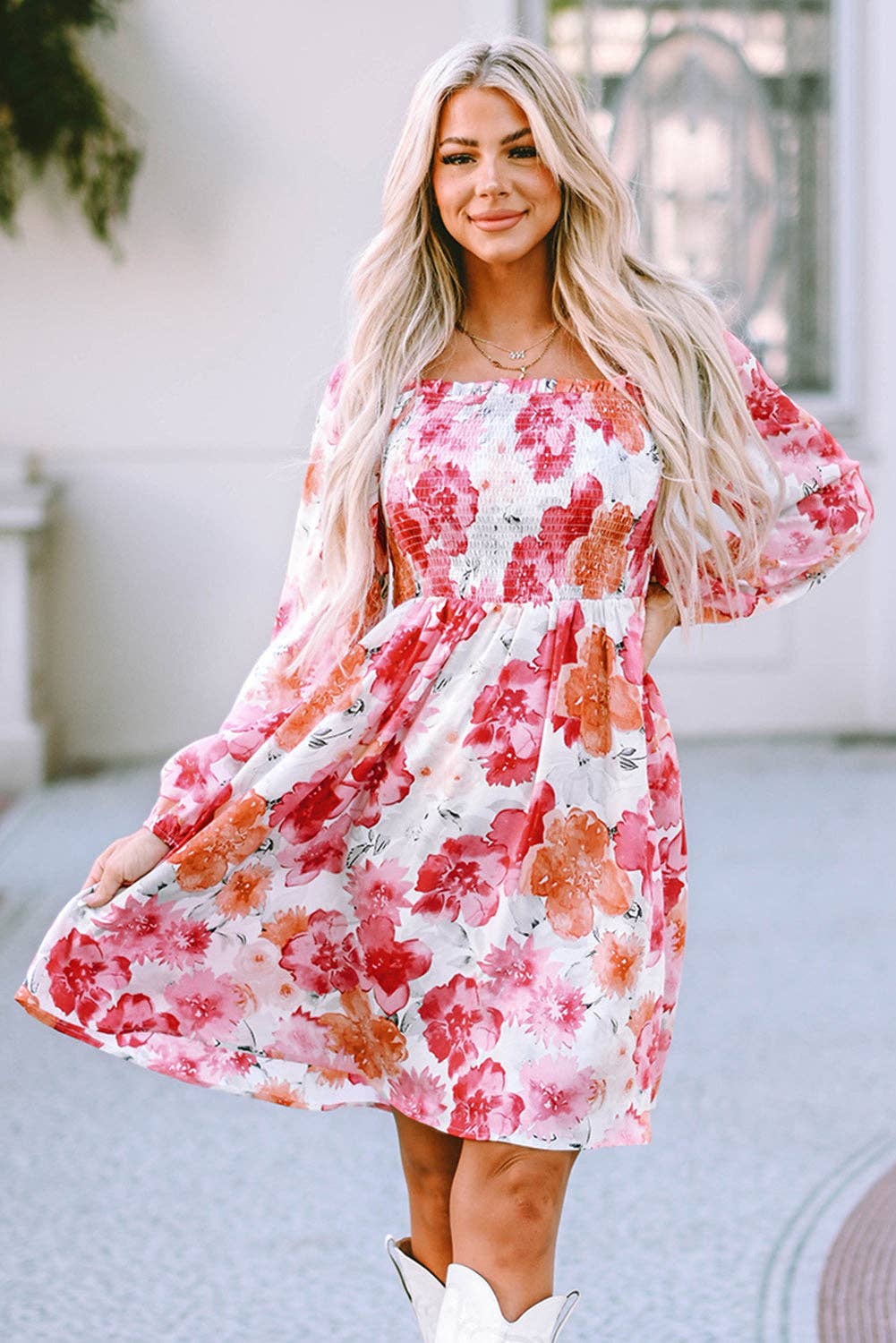 camonete floral party mini dress Camryn Floral Puff Sleeve Mini Dress – The Give Collective