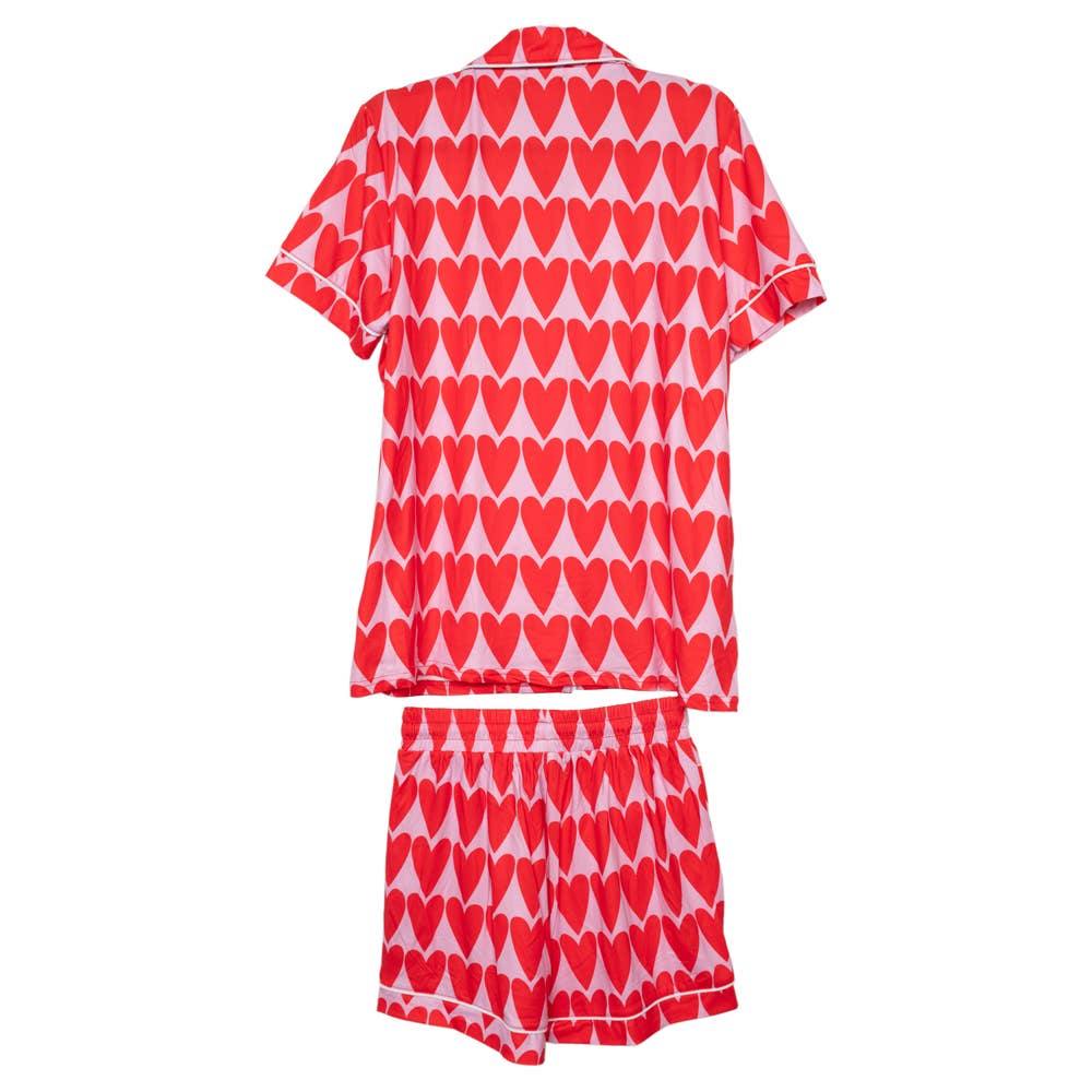 Pink and Red Hearts Pajama Set