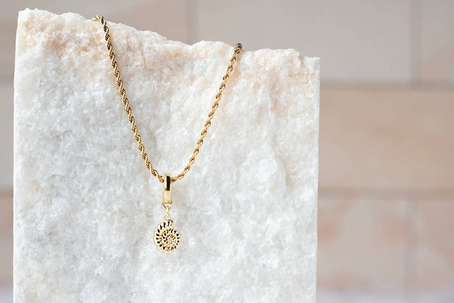 Nautilus Shell Charm, Gold