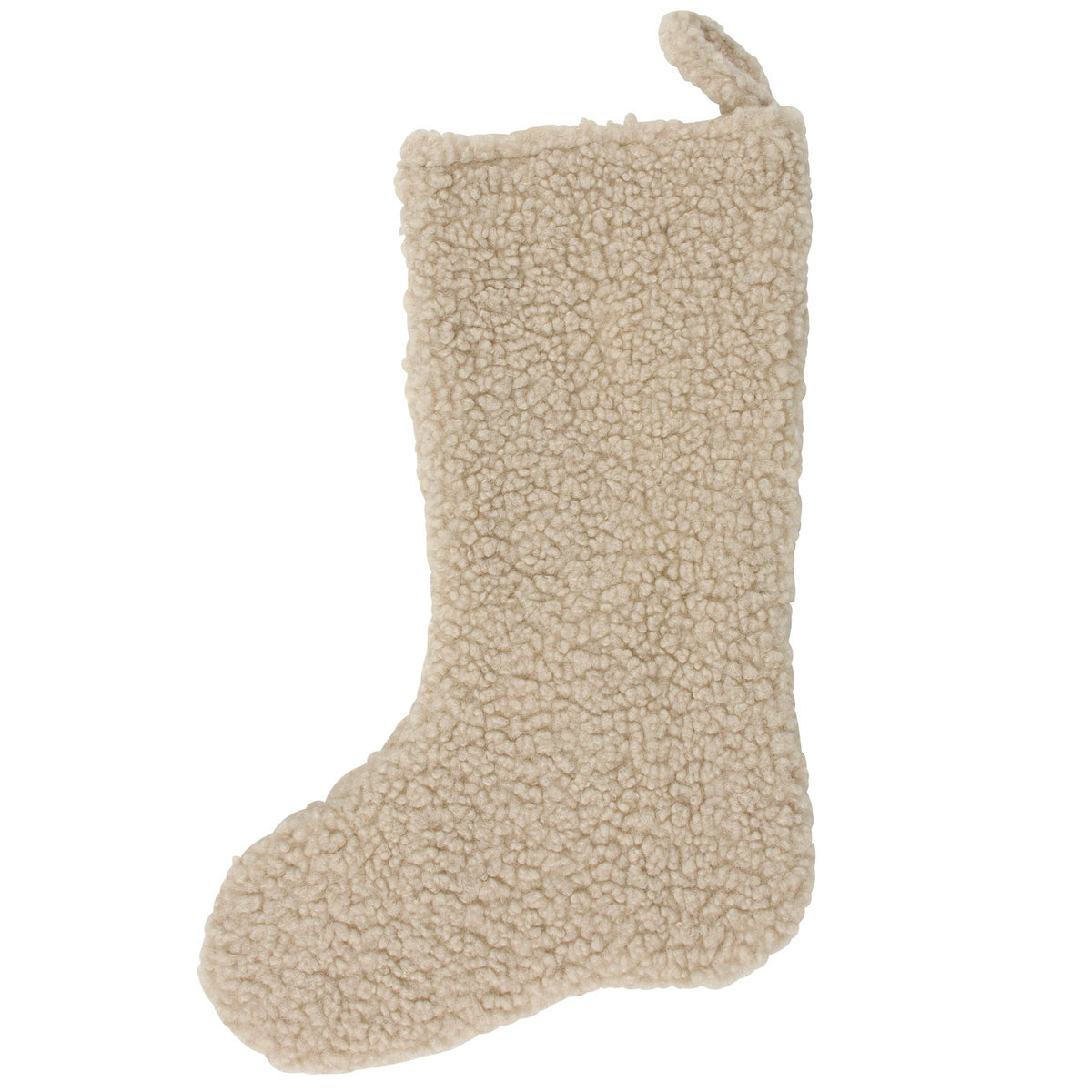 Faux Sherpa Snowflake Stocking