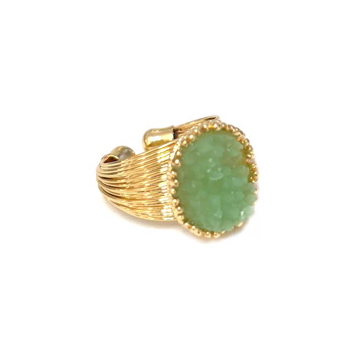 Oval Shape Resin Cocktail Ring