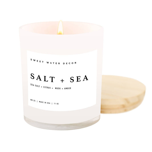 Salt and Sea 11 oz Soy Candle - Home Decor & Gifts